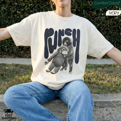 Monkey Punch Comfort Colors® T-Shirt, Baby Monkey Holding Plush Toy, Baby Monkey Punch Shirt, Trendy Shirt, Trend Viral Baby Monkey Tshirt