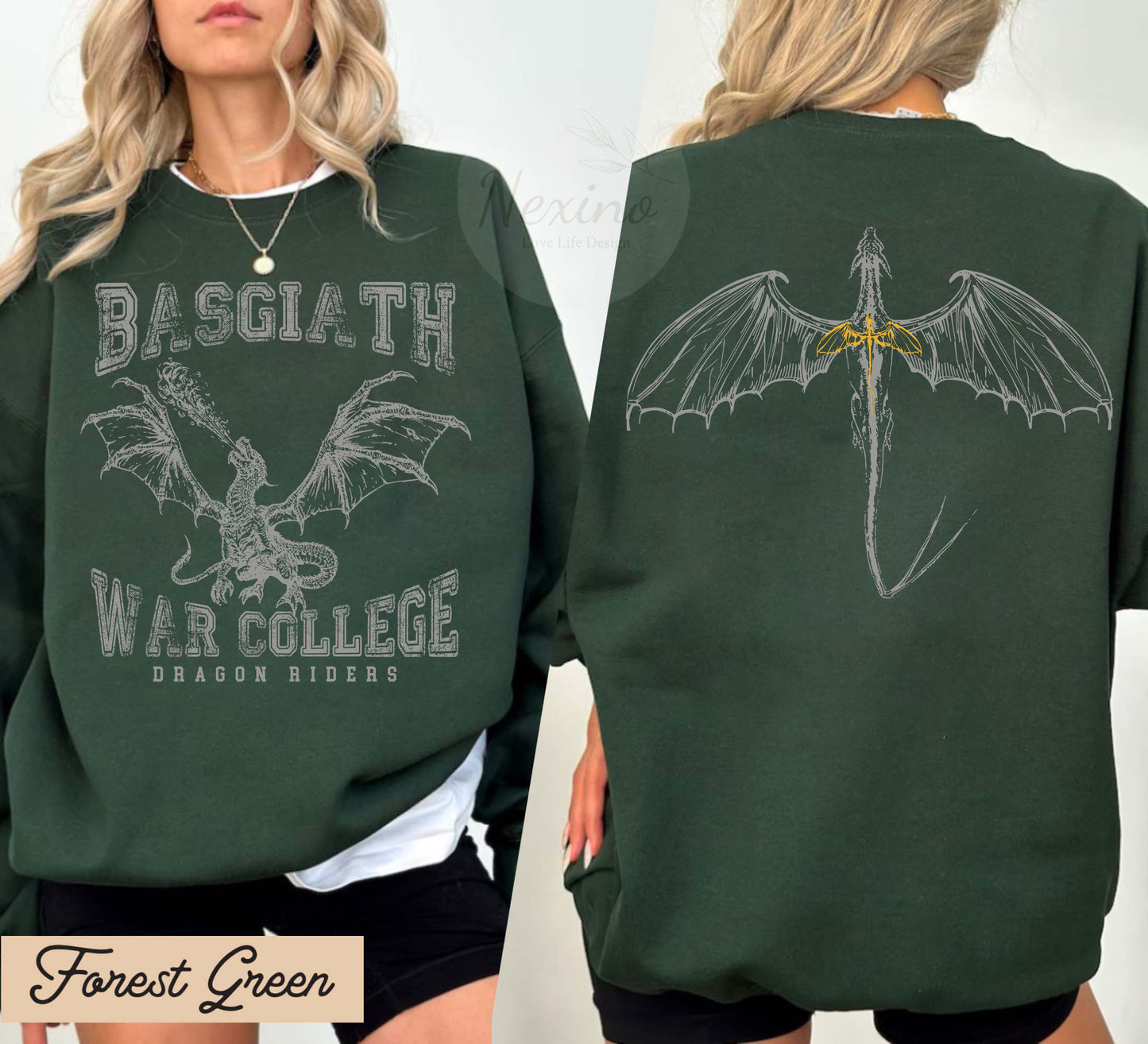 Fourth Wing Double-Sided Sweater, Basgiath War College Sweatshirt, Fourth Wing Shirt, Dragon Rider Shirt, Bookish Shirt, The Empyrean Series Booktok