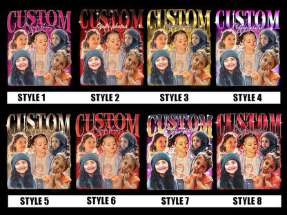 Retro Baby Bootleg Custom Shirt, Retro Custom Bootleg Rap Tee, Custom Bootleg, Custom Your Photo, Insert Your Design, Vintage Graphic 90s Tshirt