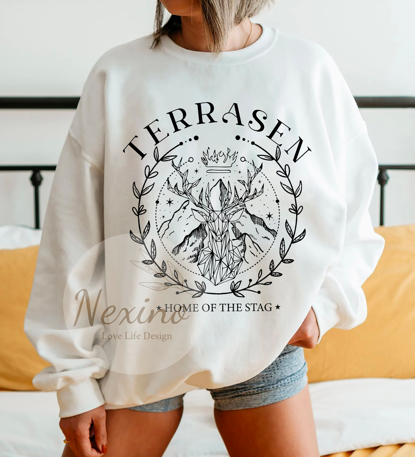 Terrasen Home Of The Stag Shirt Sweatshirt Hoodie, Throne of Glass Merch Aelin Galathynius Sarah J Maas Bookish Shirt Booktok ACOTAR Crescent City Rhysand Velaris Merch