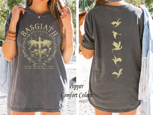 Basgiath War College Scribe Shirt, Fourth Wing Merch Shirt Dragon Rider Violet Sorrengail Xaden Riorson Fantasy Bookish The Empyrean Series