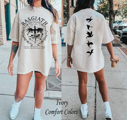 Basgiath War College Scribe Shirt, Fourth Wing Merch Shirt Dragon Rider Violet Sorrengail Xaden Riorson Fantasy Bookish The Empyrean Series