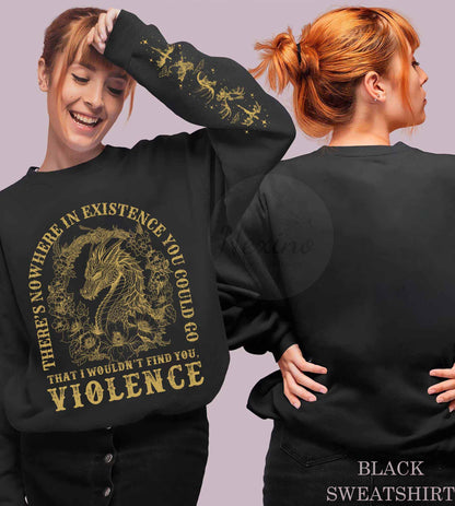 Violet Sorrengail Sleeve Printed Shirt, Fourth Wing Shirt, Dragon Rider Shirt, Bookish Shirt, Basgiath War College, Rebecca Yarros, The Empyrian Series