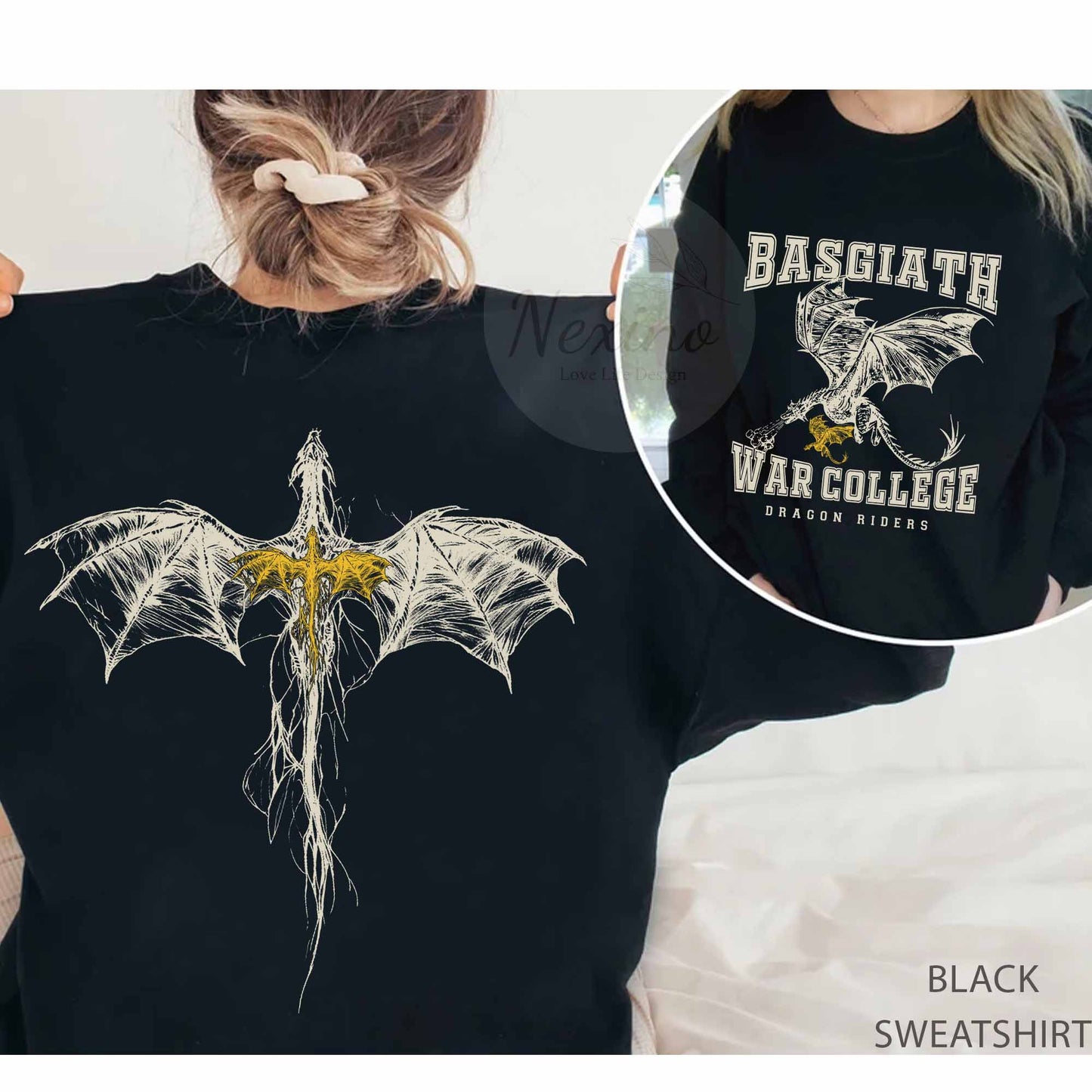 Basgiath War College Double-side Comfort Color Shirt, Fourth Wing Tee, Dragon Rider, Rebecca Yoros, Fourth Wing, Violet Sorrengail, Bookish