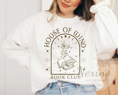 House Of Wind Library Velaris ACOTAR Illustrated Art Shirt - Night Court Throne Of Glass Crescent City Artwork Inspired - ACOTAR fan gift idea