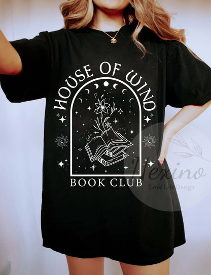 House Of Wind Library Velaris ACOTAR Illustrated Art Shirt - Night Court Throne Of Glass Crescent City Artwork Inspired - ACOTAR fan gift idea