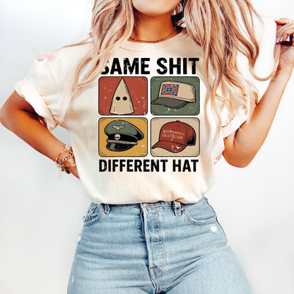 Same Shit Different Hat Shirt, Anti Trump Political Shirt, Funny Protest Graphic Tee, Dark Humor Statement Shirt, Same Shit Shirt