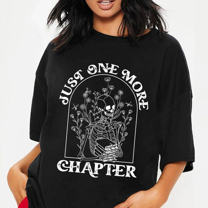 Just One More Chapter Shirt, Book With Flowers Shirt, Book Lover Sweatshirt, Floral Line Art, Shirt For Teacher, Bookworm Shirt, Bookish