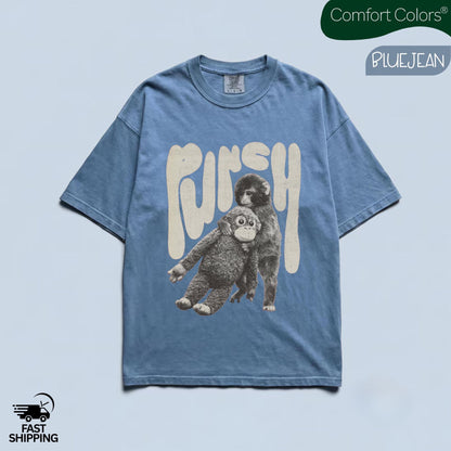 Monkey Punch Comfort Colors® T-Shirt, Baby Monkey Holding Plush Toy, Baby Monkey Punch Shirt, Trendy Shirt, Trend Viral Baby Monkey Tshirt