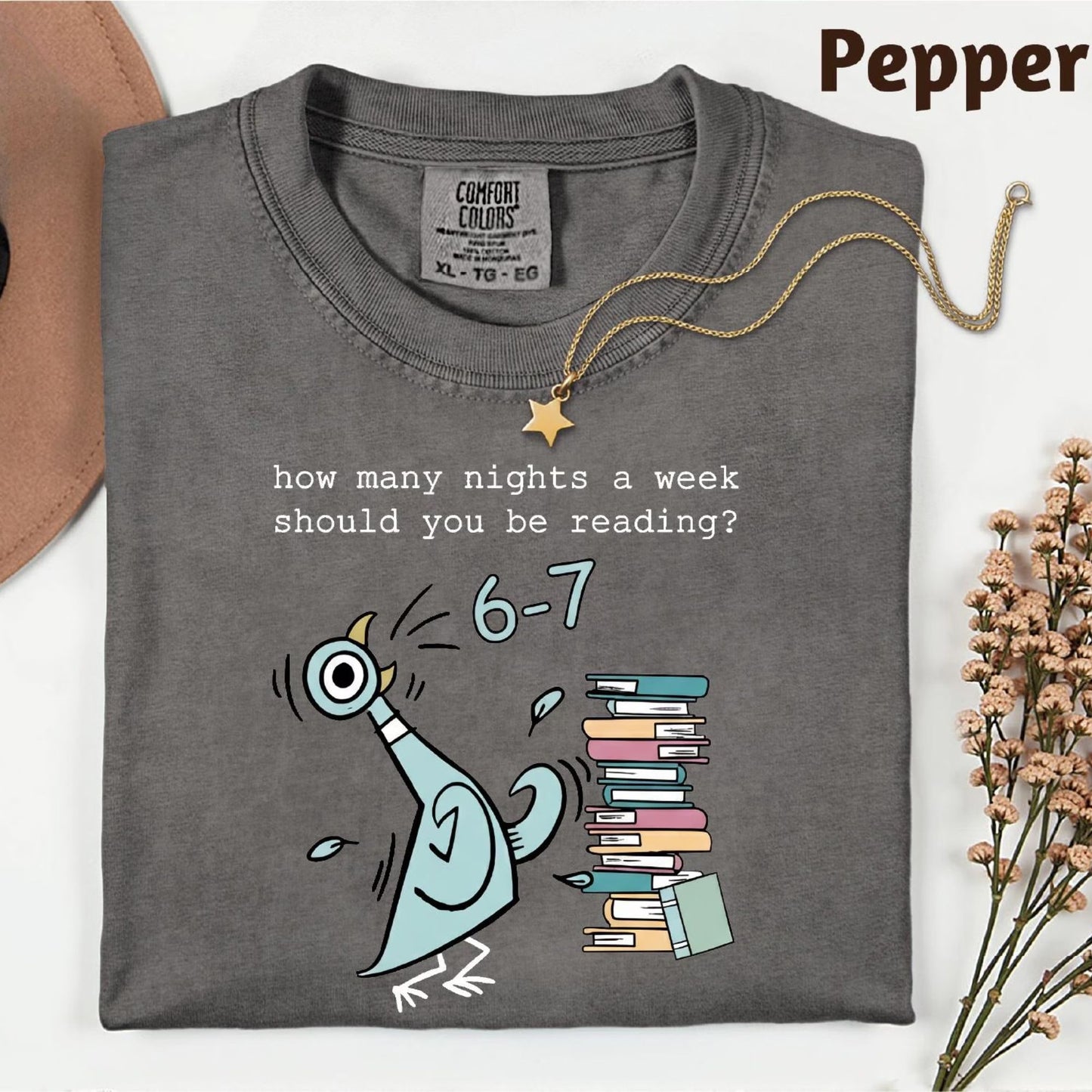 How Many Nights A Week Should You Be Reading 6-7 T-Shirt, Pigeon Elephant Piggie Children's Books Sweatshirt, Teacher 6 7 Tee