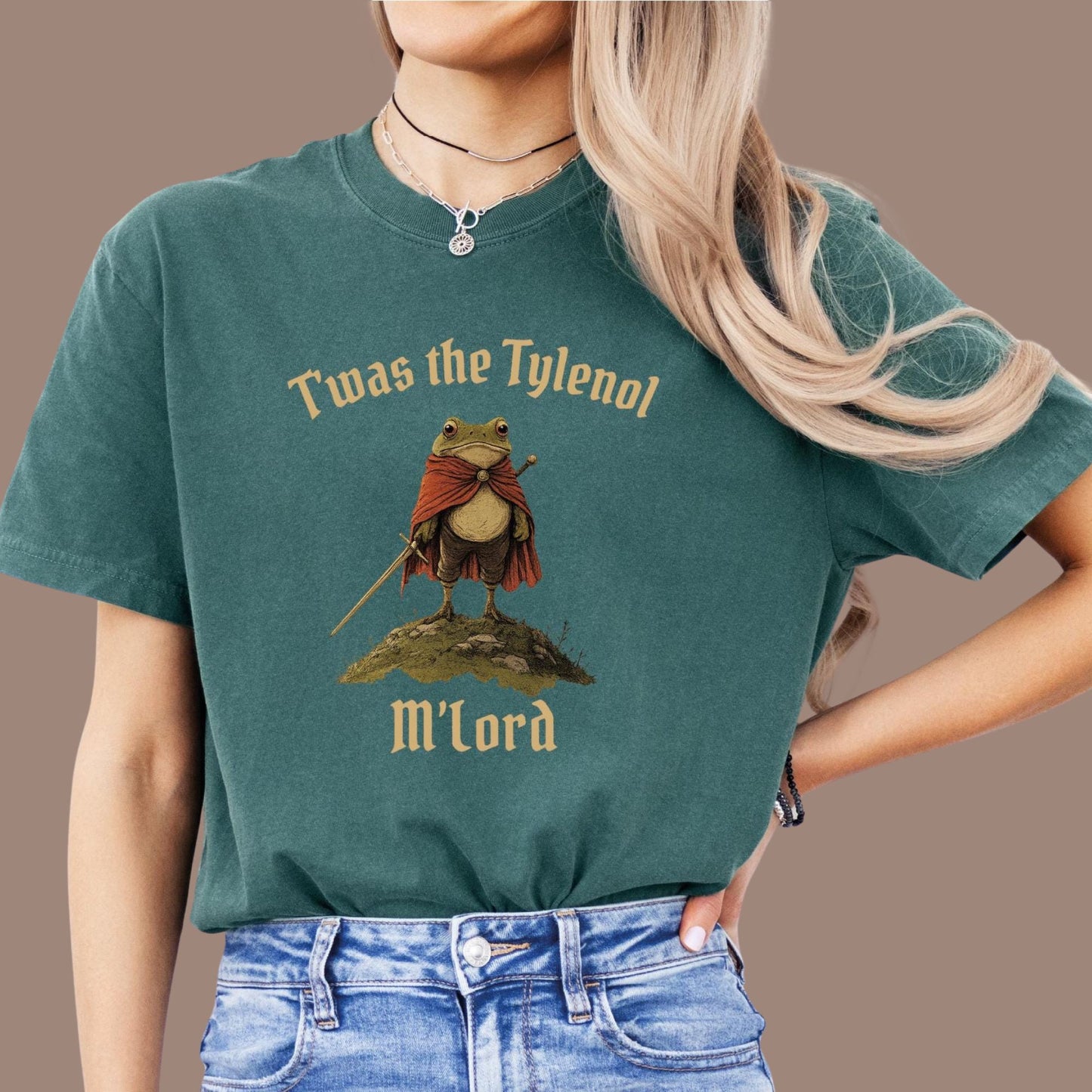 Twas the Tylenol M'lord Comfort Colors® T-Shirt, Tylenol Shirt, Anti RFK Jr Frog Liberal T-Shirt, Anti Trump Tee, Vaccine Awareness Shirt