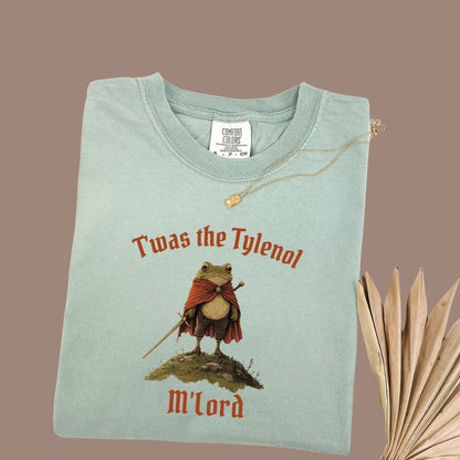 Twas the Tylenol M'lord Comfort Colors® T-Shirt, Tylenol Shirt, Anti RFK Jr Frog Liberal T-Shirt, Anti Trump Tee, Vaccine Awareness Shirt