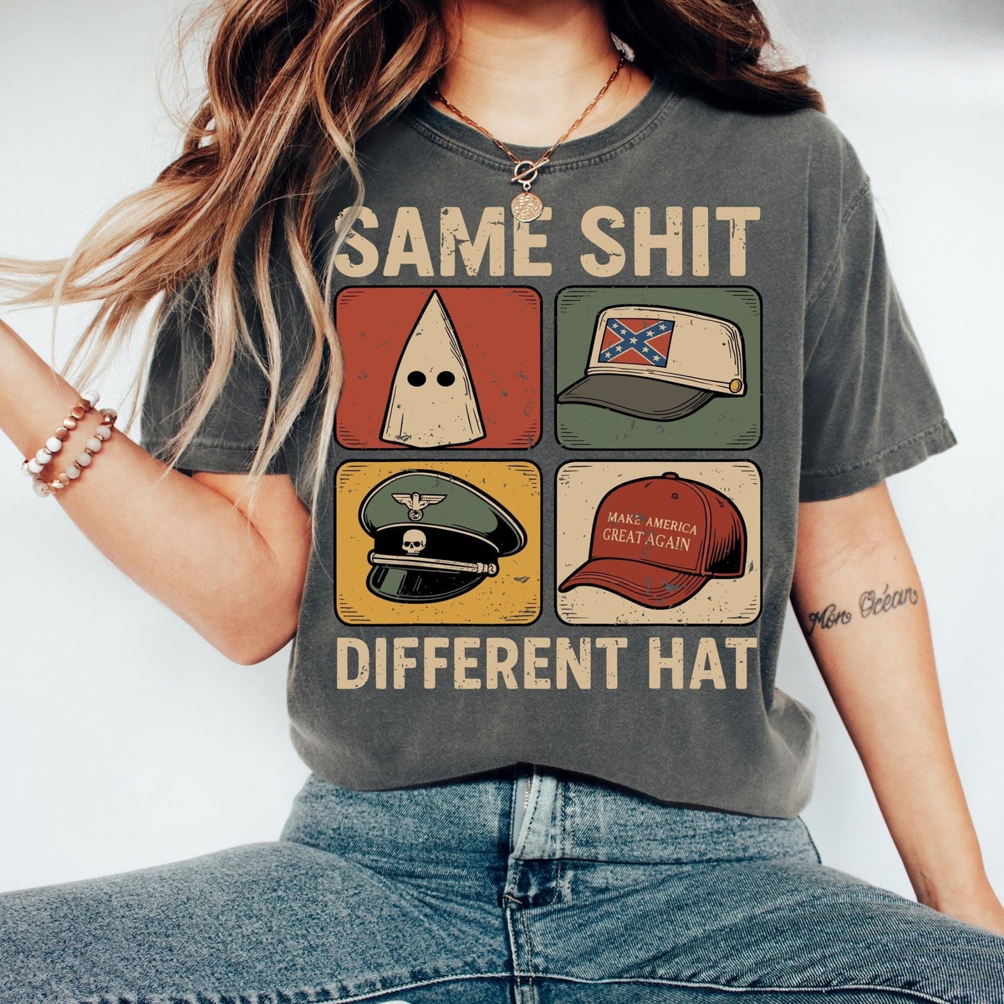 Same Shit Different Hat Shirt, Anti Trump Political Shirt, Funny Protest Graphic Tee, Dark Humor Statement Shirt, Same Shit Shirt