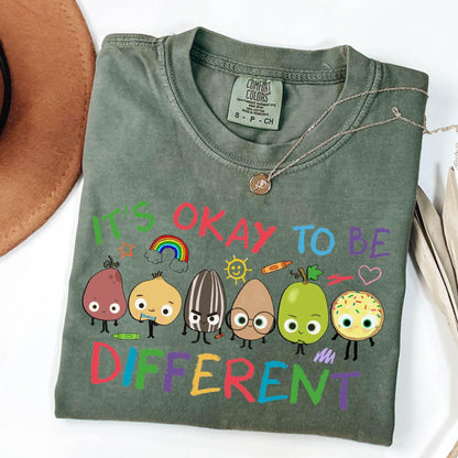 It's Okay To Be Different Shirt, Autism Awareness Tee, Teacher Autism Sweater, The Good Egg Sweatshirt, Positive Comfort Colors T-Shirt