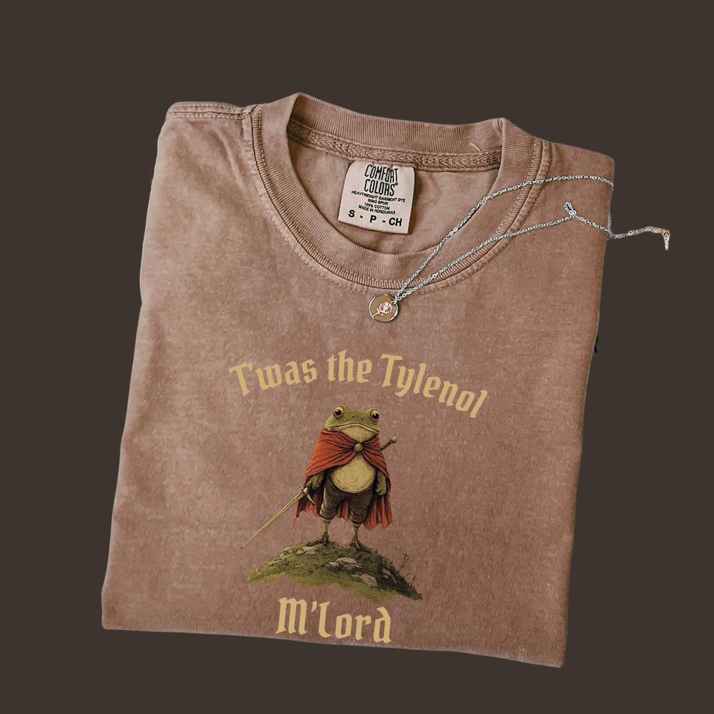 Twas the Tylenol M'lord Comfort Colors® T-Shirt, Tylenol Shirt, Anti RFK Jr Frog Liberal T-Shirt, Anti Trump Tee, Vaccine Awareness Shirt
