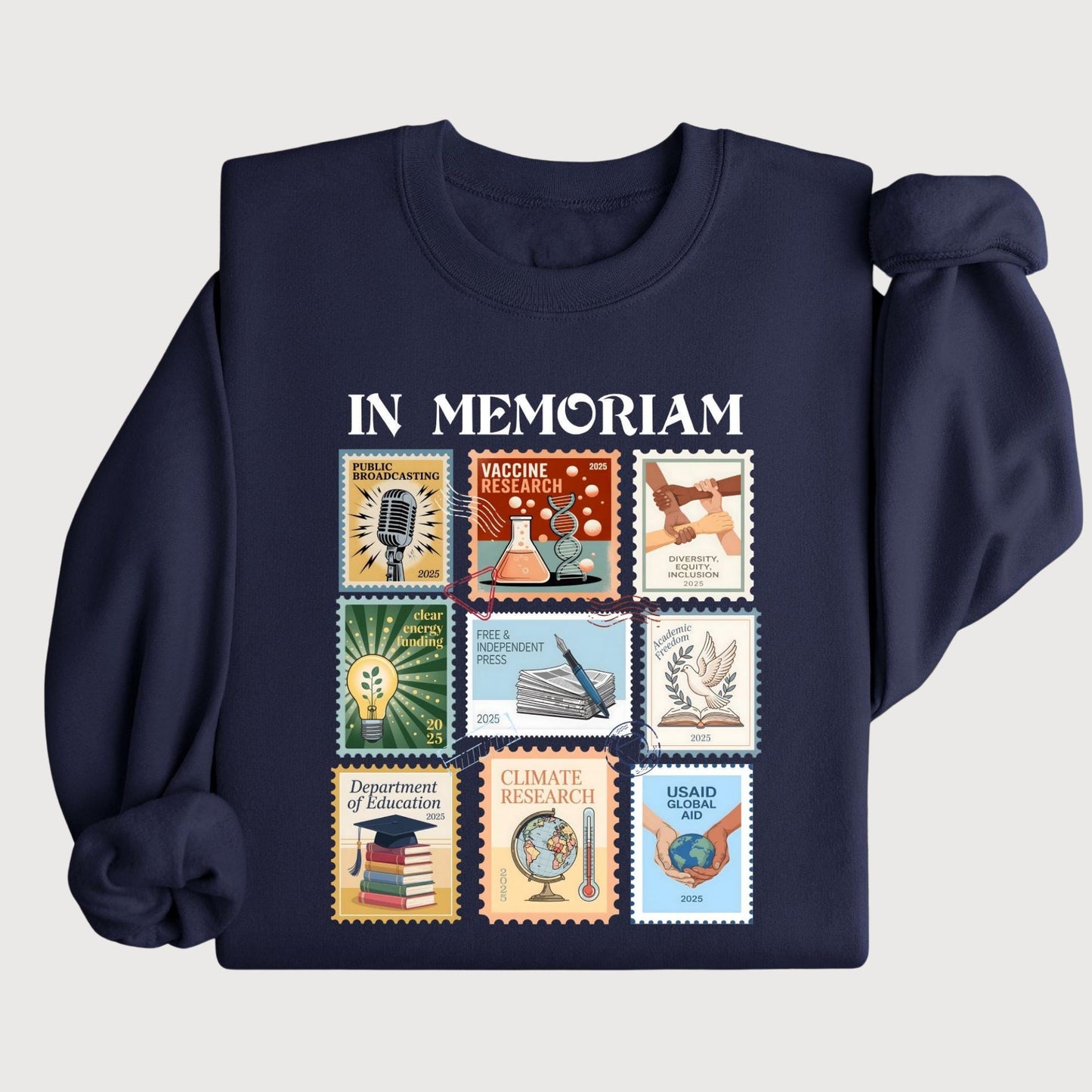 Retro In Memoriam Sweatshirt, Pro Democracy T-Shirt, Anti Fascism Tee, Resist Protest Shirt, Liberal Political Graphic Tee, Activism Shirt