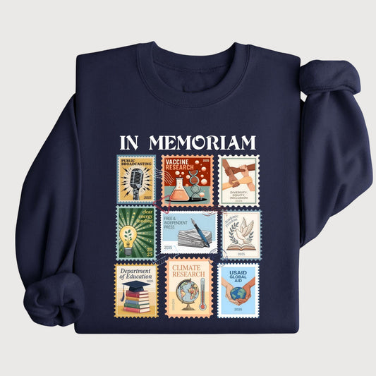 Retro In Memoriam Sweatshirt, Pro Democracy T-Shirt, Anti Fascism Tee, Resist Protest Shirt, Liberal Political Graphic Tee, Activism Shirt