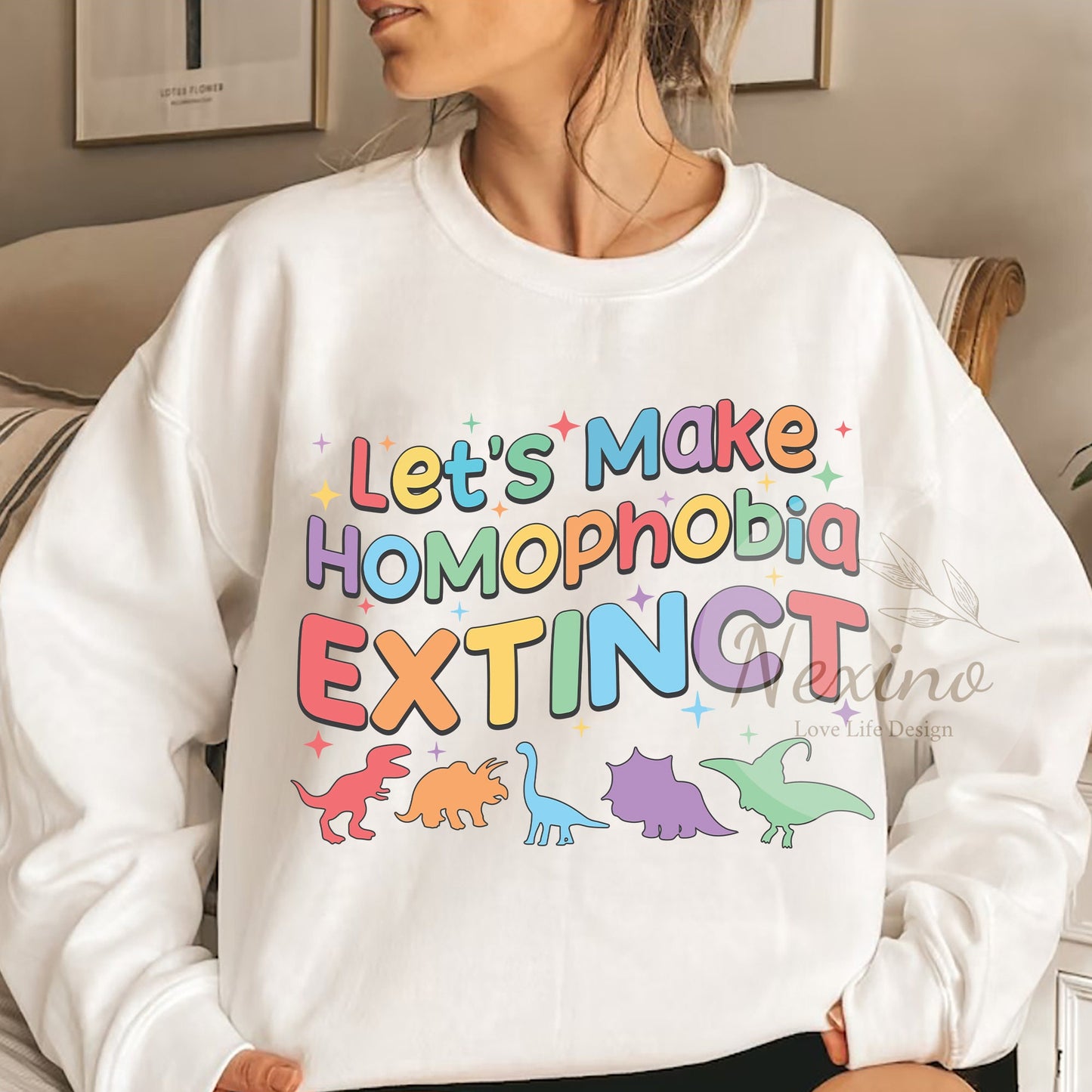 Make Homophobia Extinct Comfort Colors Shirt, Gay Pride Shirts, Equality Shirt, Rainbow Dinosaur Shirts, Allysaurus Lgbt Sweatshirt