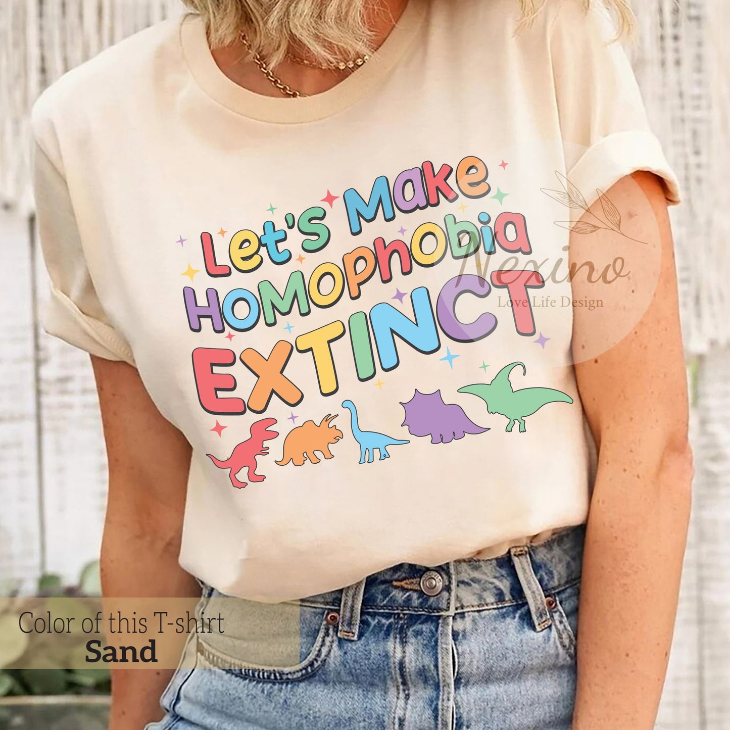 Make Homophobia Extinct Comfort Colors Shirt, Gay Pride Shirts, Equality Shirt, Rainbow Dinosaur Shirts, Allysaurus Lgbt Sweatshirt