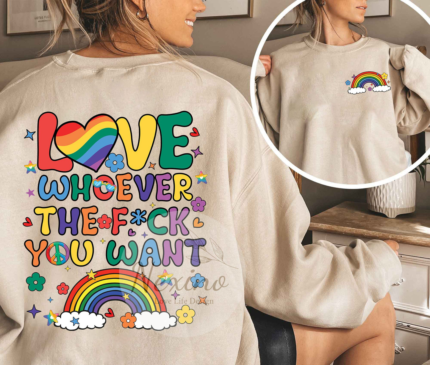 Love Whoever The F You Want Shirt, LGBQT Shirt, Pride Month Shirt, Rainbow Shirt,  Gay Pride Trendy T-shirt, Trendy Quote Sweatshirt