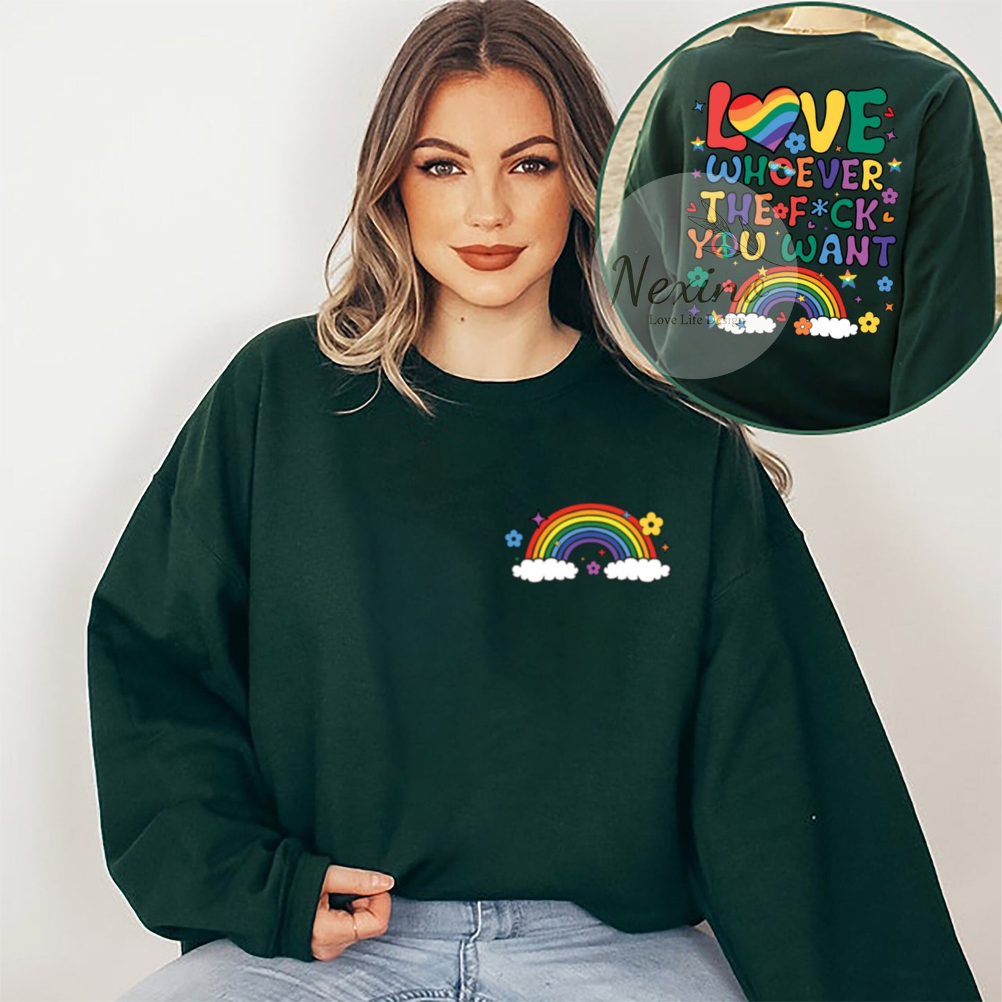 Love Whoever The F You Want Shirt, LGBQT Shirt, Pride Month Shirt, Rainbow Shirt,  Gay Pride Trendy T-shirt, Trendy Quote Sweatshirt