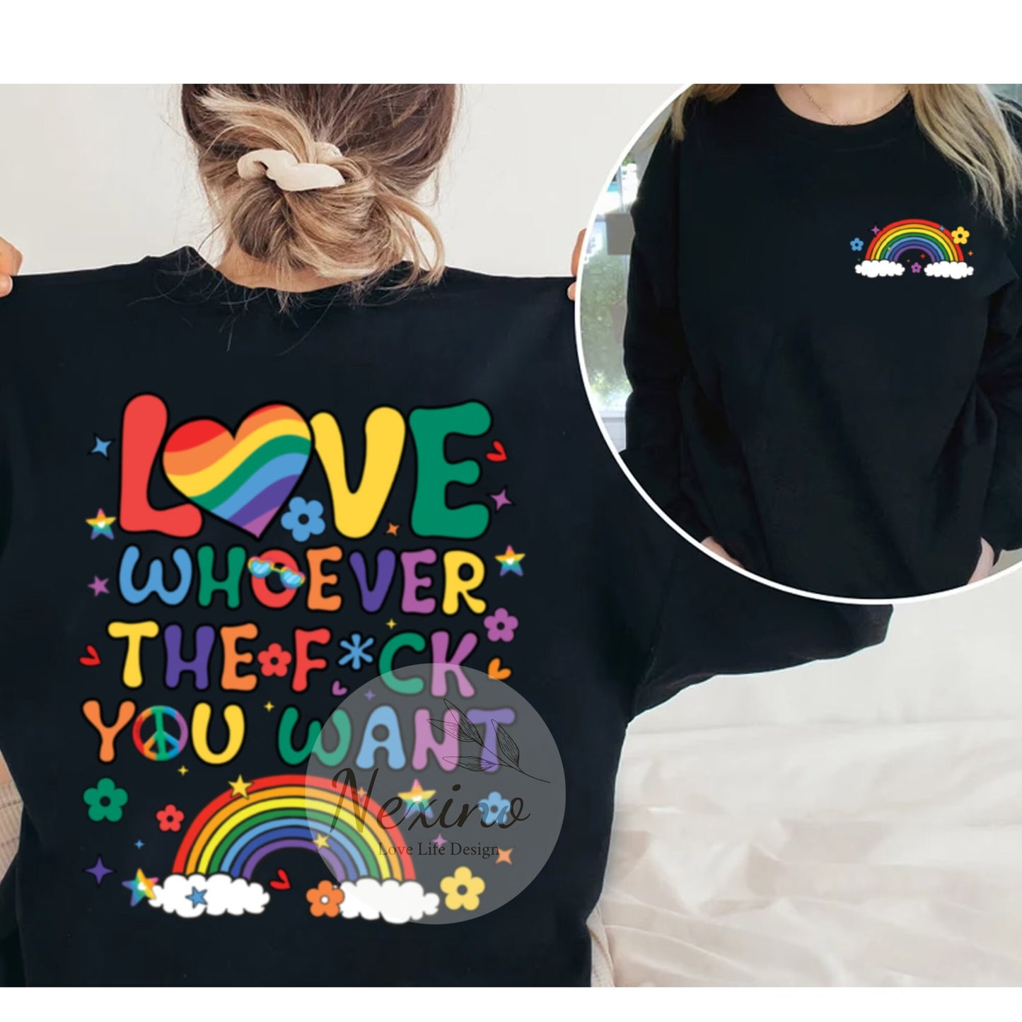 Love Whoever The F You Want Shirt, LGBQT Shirt, Pride Month Shirt, Rainbow Shirt,  Gay Pride Trendy T-shirt, Trendy Quote Sweatshirt