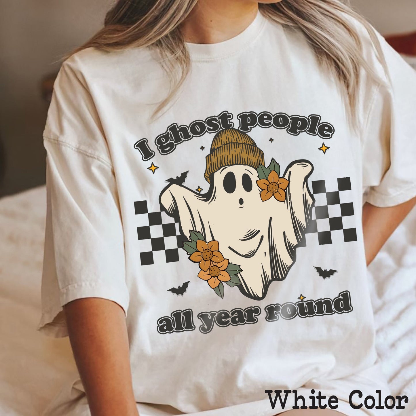 I Ghost People All Year Round Shirt, Halloween Party Shirt, Ghost Shirt, Gift For Halloween, Funny Halloween Shirt, Ghost People Shirt, Spooky Vibes Shirt, Halloween Sweatshirt, Cool Ghost Halloween