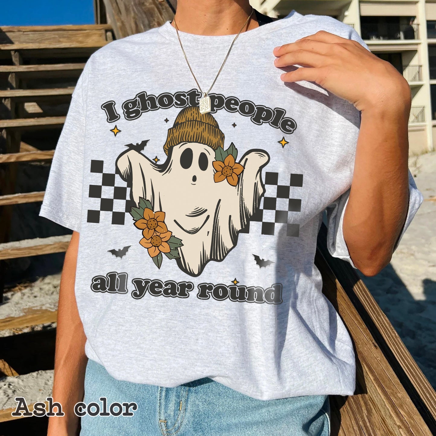 I Ghost People All Year Round Shirt, Halloween Party Shirt, Ghost Shirt, Gift For Halloween, Funny Halloween Shirt, Ghost People Shirt, Spooky Vibes Shirt, Halloween Sweatshirt, Cool Ghost Halloween