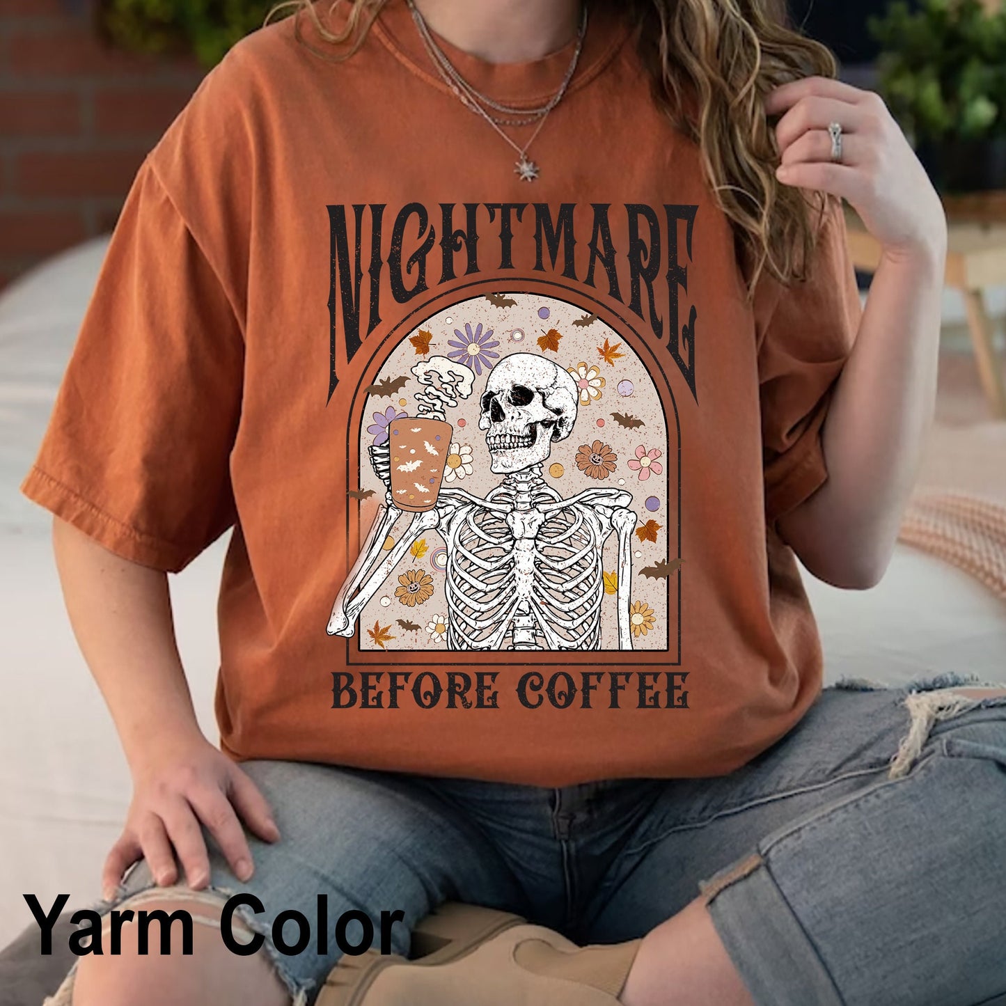 Nightmare Before Coffee Shirt, Funny Halloween Shirt, Skeleton Halloween Shirt, Halloween Coffee Shirt, Coffee Lover Shirt, Nightmare Before Coffee Funny Halloween Shirt