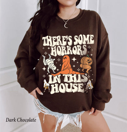 There’s Some Horrors In This House Shirt, Halloween Pumpkin Shirt, Funny Halloween Shirt, Halloween Gifts, Spooky Season Halloween Shirt