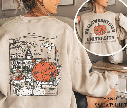 Halloween Town and Chill Shirt Halloween Party Shirt Halloween Sweatshirt Halloween Town Fall Halloween Costume Halloweentown Pumpkin Shirt