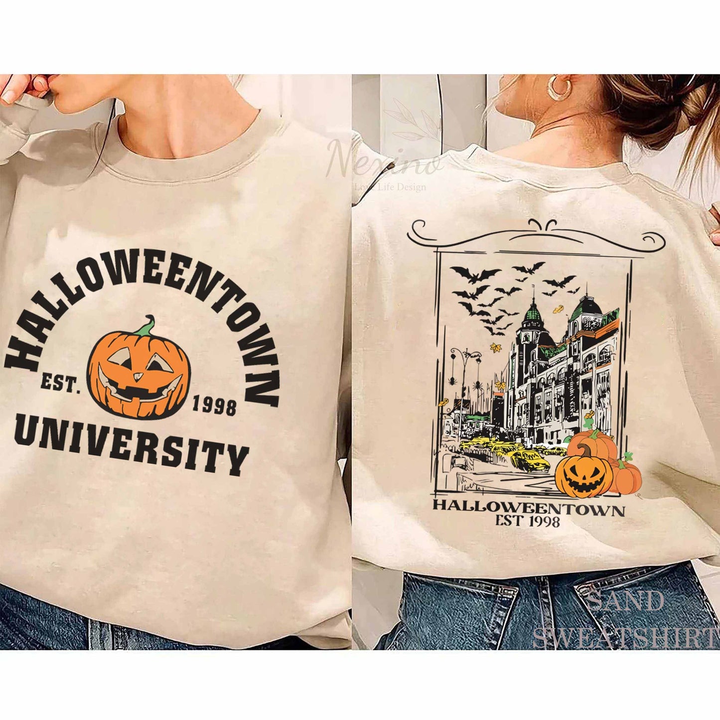Halloweentown University Sweatshirt, Vintage Halloween Sweater, Halloween Town Shirt, Retro Halloweentown Sweatshirt, Fall Sweatshirt Gift