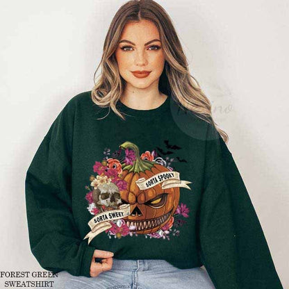 Sorta Sweet Sorta Spooky Pumpkin Shirt Halloween Gift ,Spooky Season Outfit, Fall Shirt, Spooky Vibes Clothing,Pumpkin Tee,Halloween Tshirt