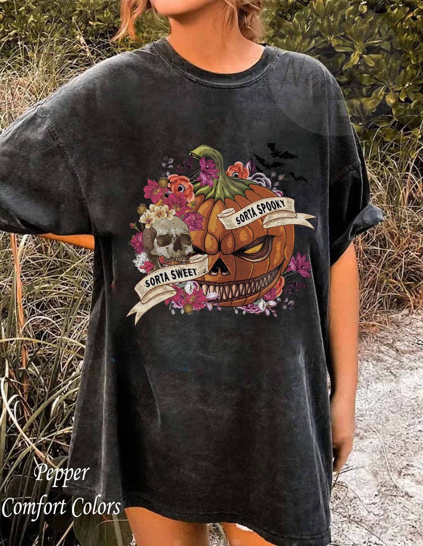 Sorta Sweet Sorta Spooky Pumpkin Shirt Halloween Gift ,Spooky Season Outfit, Fall Shirt, Spooky Vibes Clothing,Pumpkin Tee,Halloween Tshirt