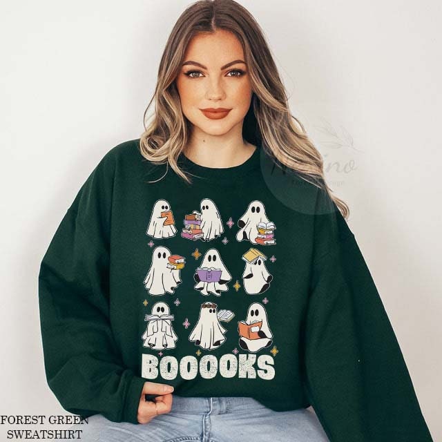 Ghost Reading Shirt Teacher Halloween Shirt, Librarian Shirt, Book Lover Tshirt, Reading Shirt, Teacher Shirt, Halloween School Shirt