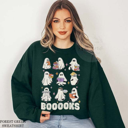 Ghost Reading Shirt Teacher Halloween Shirt, Librarian Shirt, Book Lover Tshirt, Reading Shirt, Teacher Shirt, Halloween School Shirt