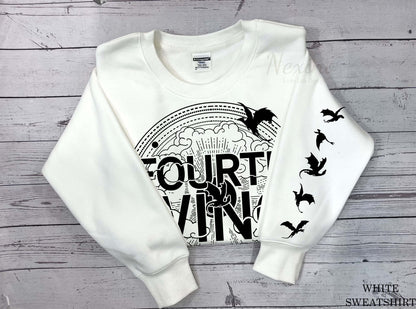 Basgiath War College Sleeve Printed Shirt, Fourth Wing Shirt, Dragon Rider Shirt, Bookish Shirt, Vintage Basgiath War College, Rebecca Yarros, The Empyrian Series