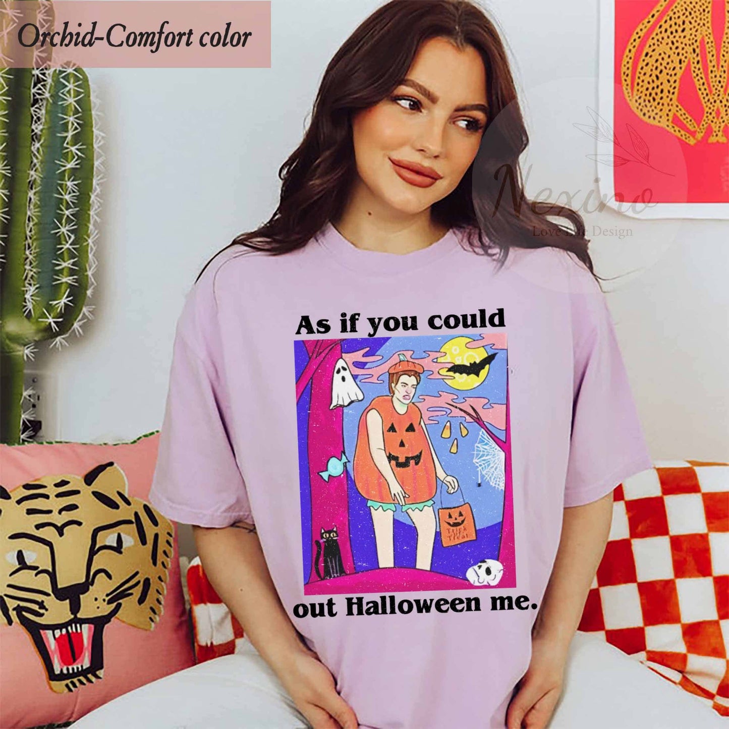 Retro Halloween As If You Could Out Halloween Me TShirt, Out Halloween Me Shirt, Happy Halloween Shirt, Halloween Costume Sweatshirt, Hoodie