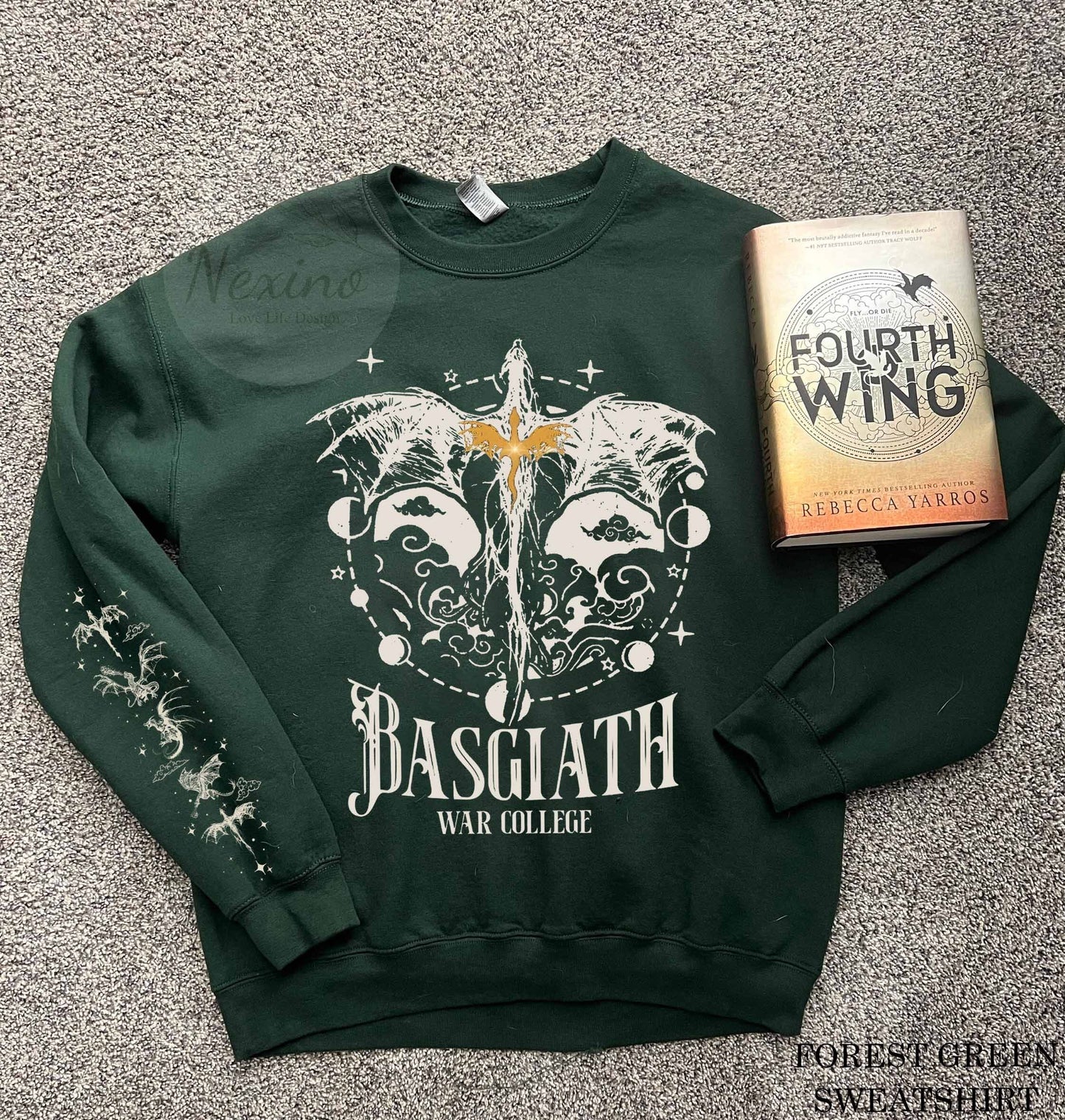 Basgiath War College Sleeve Printed Shirt, Fourth Wing Shirt, Dragon Rider Shirt, Bookish Shirt, Basgiath War College, Rebecca Yarros, The Empyrian Series