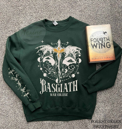 Basgiath War College Sleeve Printed Shirt, Fourth Wing Shirt, Dragon Rider Shirt, Bookish Shirt, Basgiath War College, Rebecca Yarros, The Empyrian Series