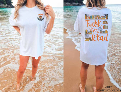 Trick Or Read Sweatshirt, Halloween Library shirt, Teacher Halloween Shirt, Book Lover Shirt, Halloween Shirt For Teacher, Halloween Reading shirt, Book Club shirt