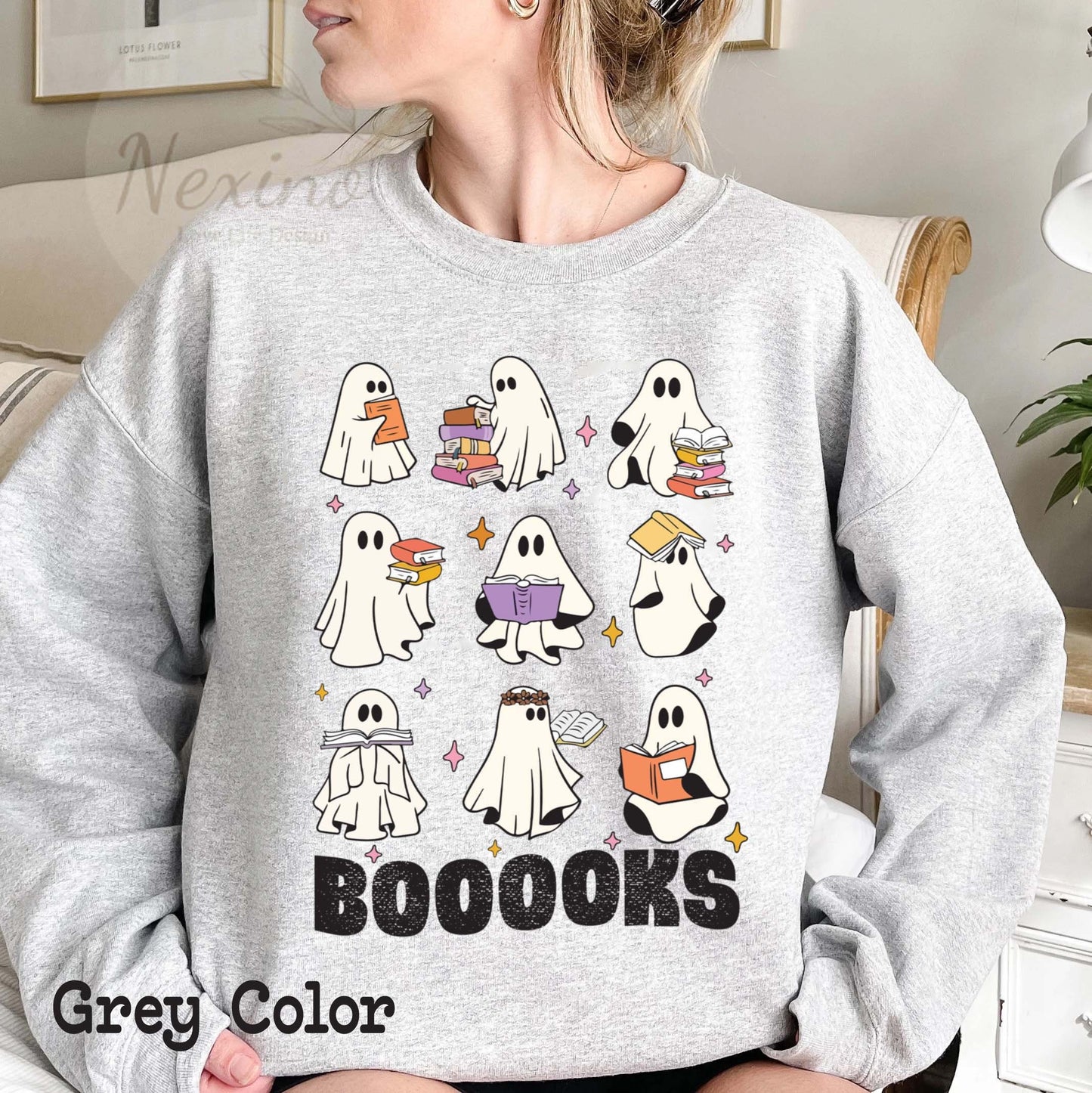 Ghost Reading Shirt Teacher Halloween Shirt, Librarian Shirt, Book Lover Tshirt, Reading Shirt, Teacher Shirt, Halloween School Shirt
