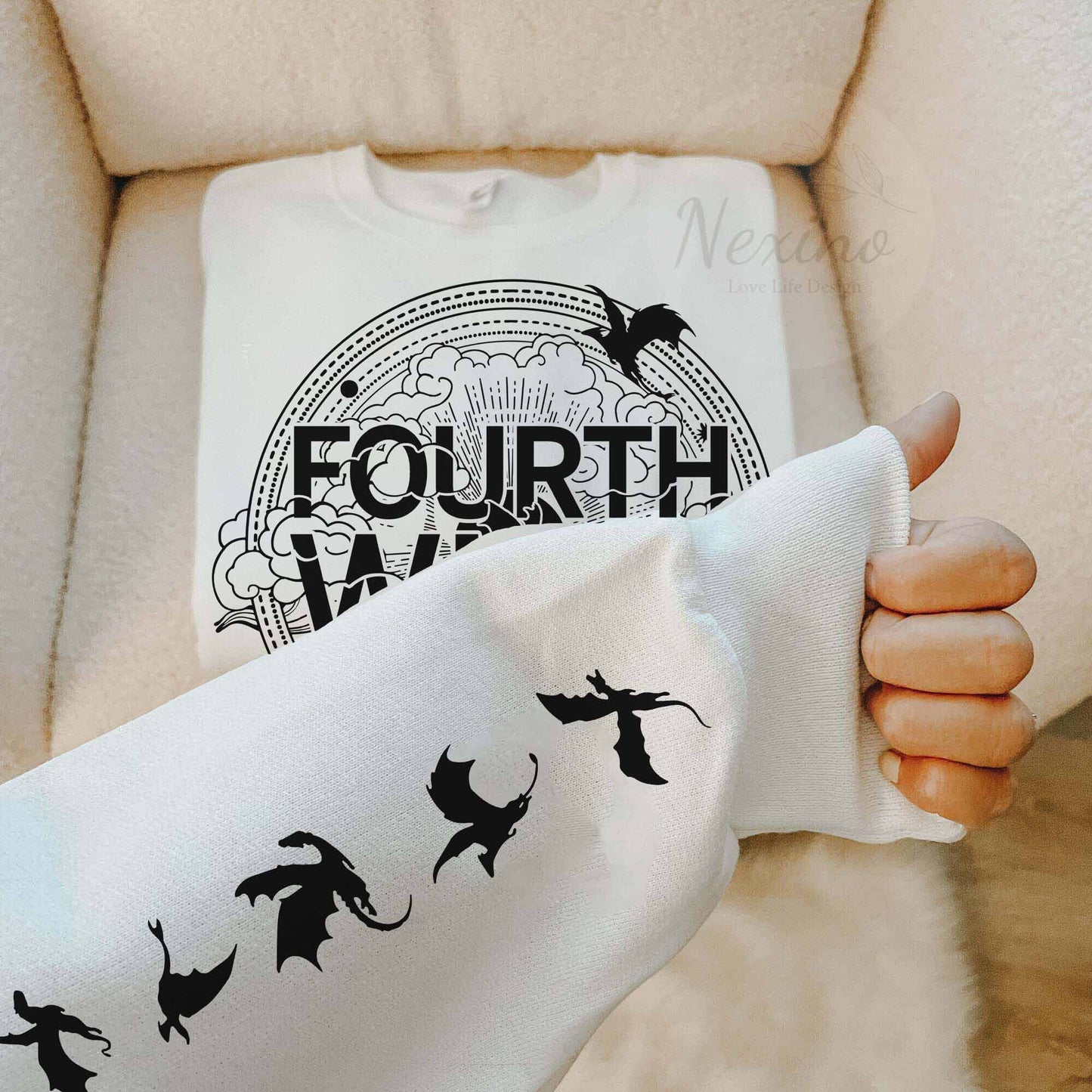 Basgiath War College Sleeve Printed Shirt, Fourth Wing Shirt, Dragon Rider Shirt, Bookish Shirt, Vintage Basgiath War College, Rebecca Yarros, The Empyrian Series