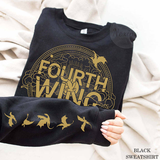 Basgiath War College Sleeve Printed Shirt, Fourth Wing Shirt, Dragon Rider Shirt, Bookish Shirt, Vintage Basgiath War College, Rebecca Yarros, The Empyrian Series