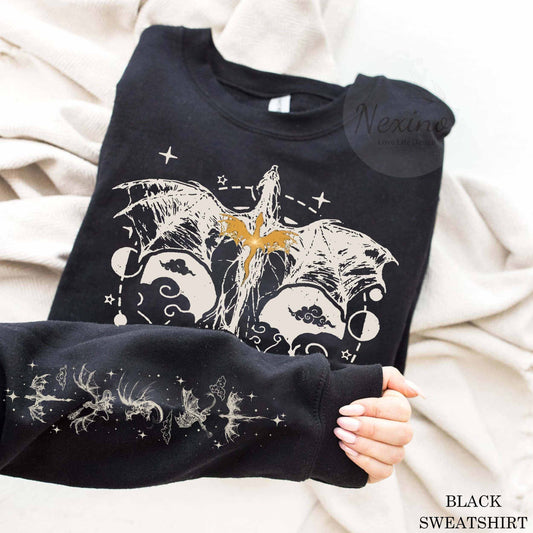 Basgiath War College Sleeve Printed Shirt, Fourth Wing Shirt, Dragon Rider Shirt, Bookish Shirt, Basgiath War College, Rebecca Yarros, The Empyrian Series