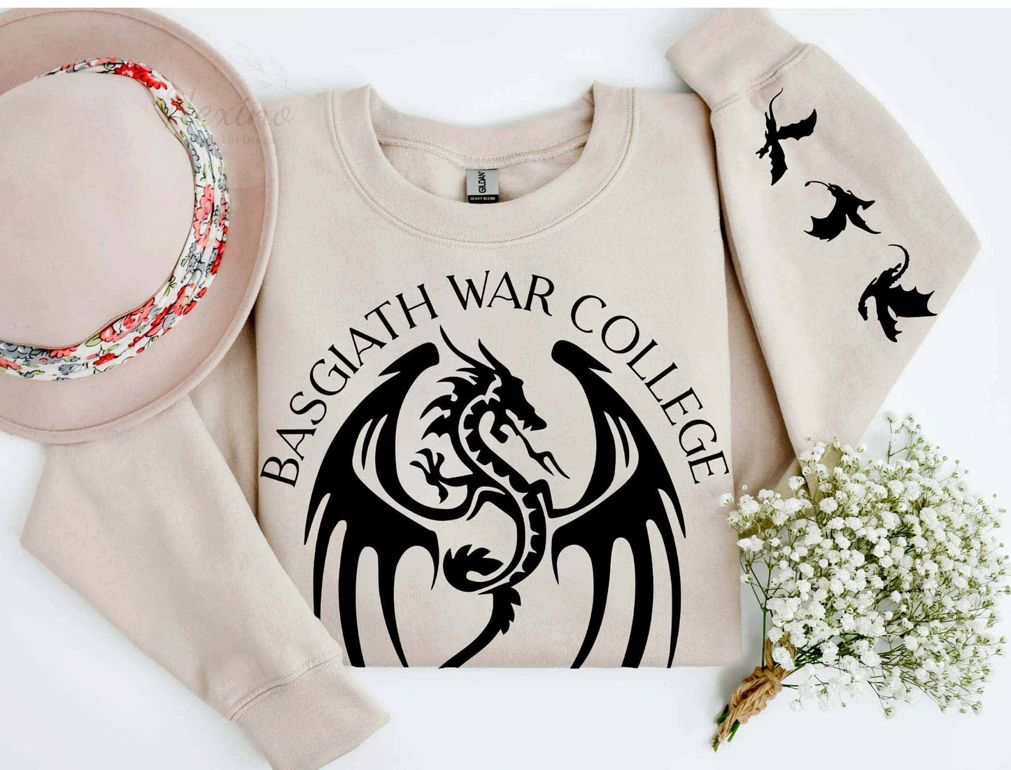 Basgiath War College Sleeve Printed Shirt, Fourth Wing Shirt, Rider Quadrant Shirt, Bookish Shirt, Basgiath War College, Rebecca Yarros, The Empyrian Series