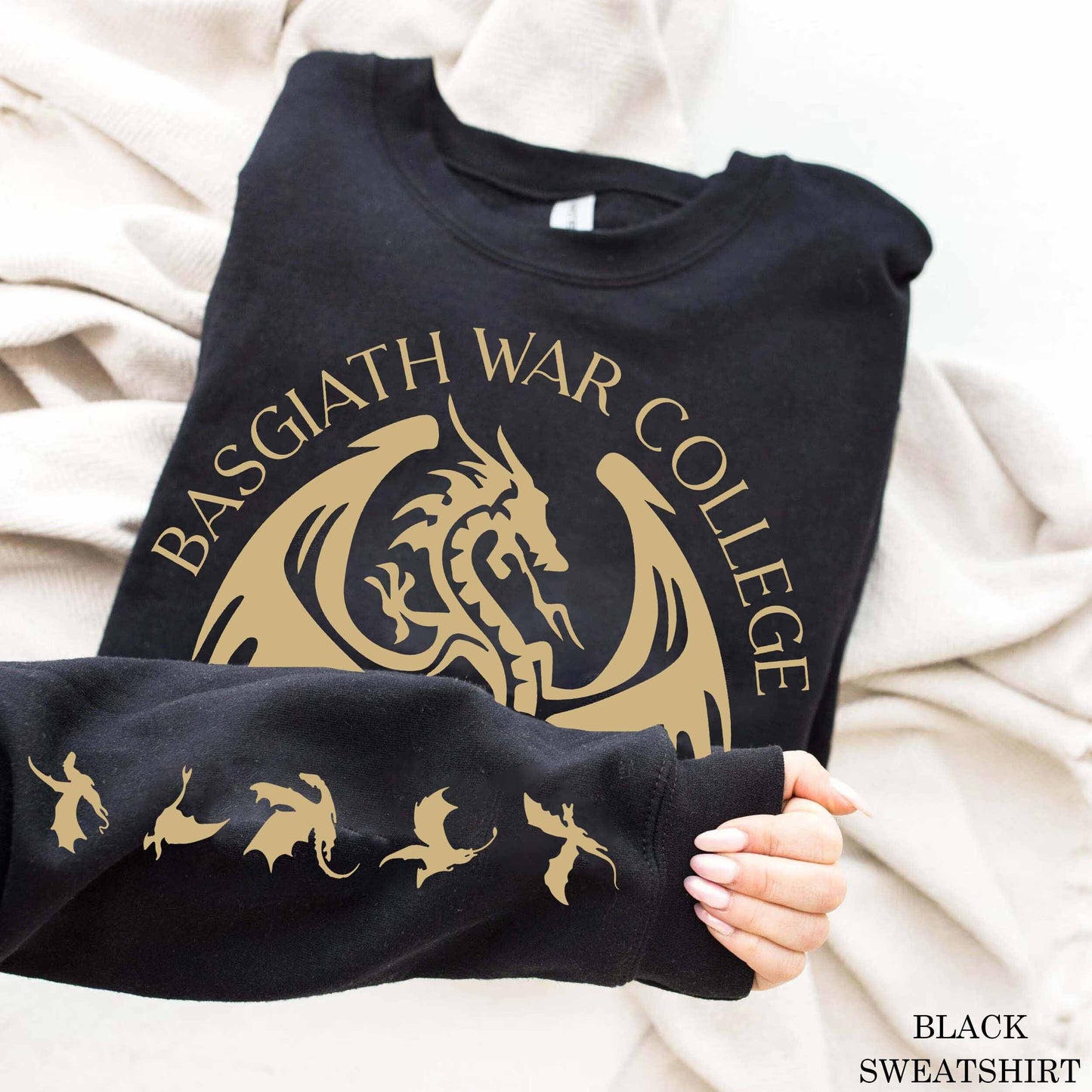 Basgiath War College Sleeve Printed Shirt, Fourth Wing Shirt, Rider Quadrant Shirt, Bookish Shirt, Basgiath War College, Rebecca Yarros, The Empyrian Series