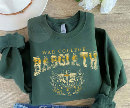 Basgiath War College Sweatshirt, Fourth Wing Sweatshirt, Dragon Rider Shirt, Rebecca Yoros, Fourth Wing, Violet Sorrengail, Bookish Shirt