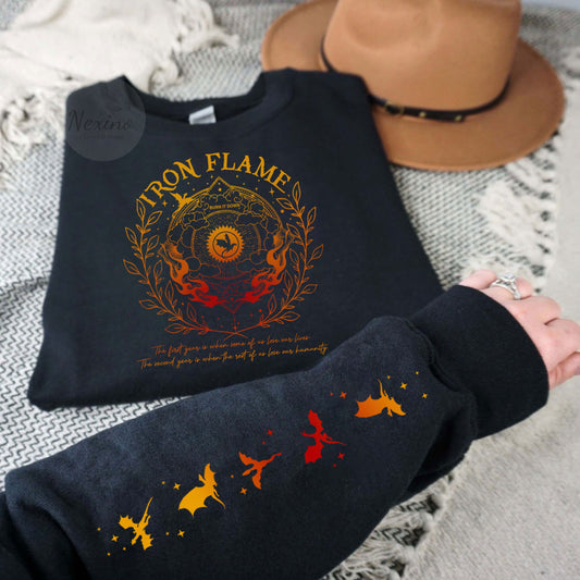Iron Flame Comfort Color Shirt, Basgiath War College Sweatshirt, Dragon Rider, Fourth Wing Shirt, Rebecca Yoros, Violet Sorengial, Bookish Shirt