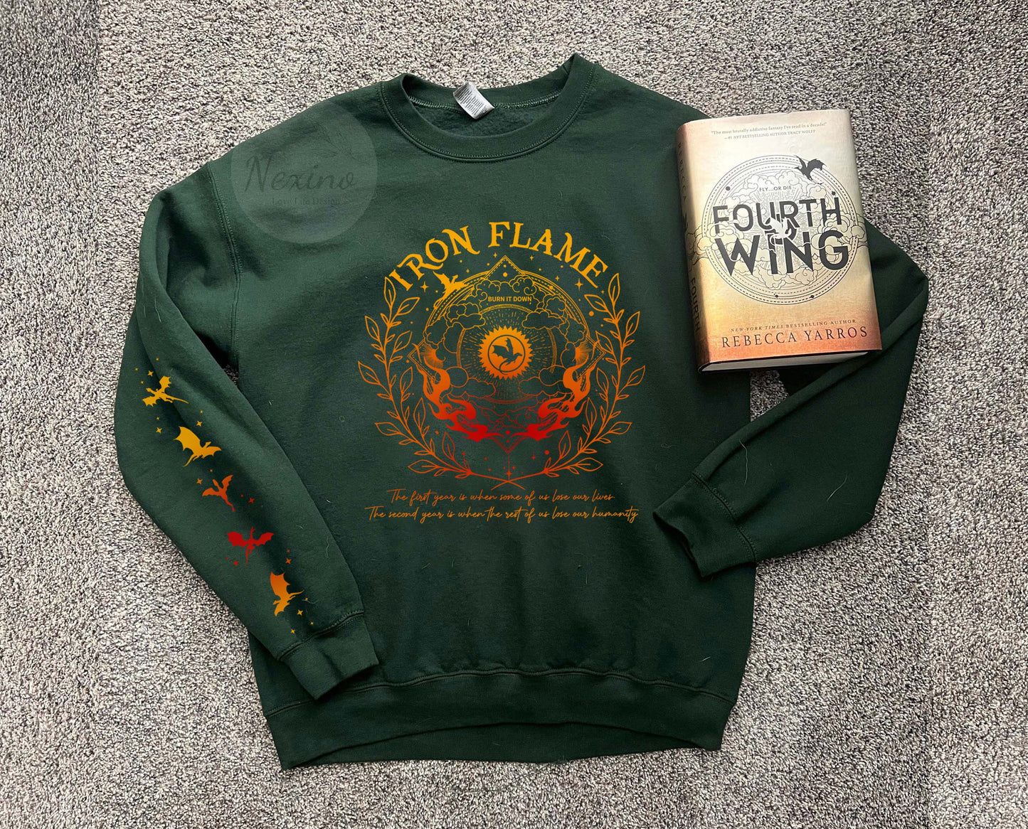 Iron Flame Comfort Color Shirt, Basgiath War College Sweatshirt, Dragon Rider, Fourth Wing Shirt, Rebecca Yoros, Violet Sorengial, Bookish Shirt
